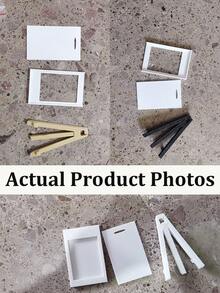3D Printed Mini Easel Photo Frame, Portable Desktop Photo Display Stand, Card Slot Design, Turns Regular Photos Into Stylish Desktop Decor, Suitable For Mini Photo Cards - Multicolor - View 8