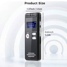 Cappsu Digital Voice Recorder, Portable Voice Recorder With MP3 Playback, Supports Continuous 4552 Hours Audio Recording, High-Definition Dual Microphone Recording Device, Suitable For Lecture A-B Segment Repetition, MP3 Player, Password Protection - View 4