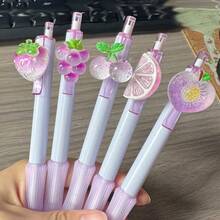 Grape Scented Hanging Ballpoint Pen, Cute And Beautiful 0.5mm Black Ink Ballpoint Pen, Suitable For Writing And Learning - Multicolor - View 7