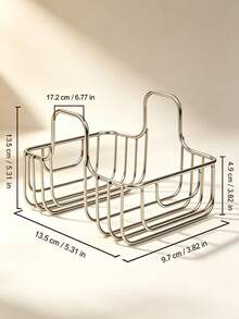 4/3/2/1pc Hanging Sponge Storage Rack, Stainless Steel Kitchen Sink Organizer, Hanging Storage Basket For Sponge, Brush, Cloth, Steel Wool, Rust-Proof Drainage Design, Convenient Hook Installation On Kitchen Countertop Sink Edge - Multicolor - View 7