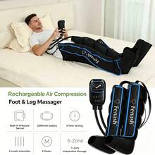 LUYAO Rechargeable Full Leg Air Compression Massager 2 Packs - Black - View 5
