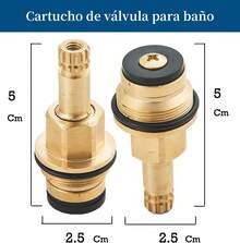 Mcmxtap Par de Cartuchos Vastagos Arboles para Regadera Moderna de Vuelta Completa, 2 Pzs,Latón - Válvula de volante G - Ver 2