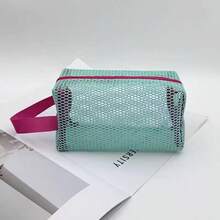 1pc New Dopamine Octagonal Mesh Waterproof Toiletry Bag, Small Travel Makeup Organizer, Portable Large Capacity Storage Bag - Multicolor - View 6