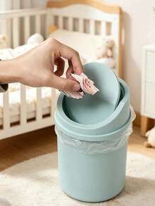 Mini Trash Can With Twist Lid Design To Prevent Odor Leakage Small Desktop Garbage Can For Women And Men Minimalist Style Dressing Table Trash Can Storing Fruit Peels And Paper Scraps Keep Desk Tidy Coffee Office Bathroom Home Decor Travel Essentials - A - View 8