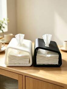 Nordic Minimalist Curved Tissue Box, 3 Colors Available, 3D Printed Textured Tissue Holder, Home Coffee Table Desk Tissue Storage Box, Versatile Soft Decor Home Essential - Multicolor - View 8