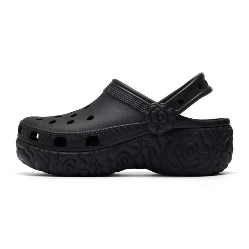 Crocs Hollow Out Clogs Women's Classic Platform Bloom Clog - Black - View 1