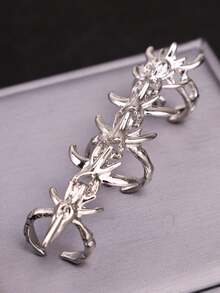 1pc Punk Fashion Hip Hop Minimalist Unique Gothic Thorn Joint Ring, Men's Daily Holiday Party Wear Jewelry - Multicolor - View 7