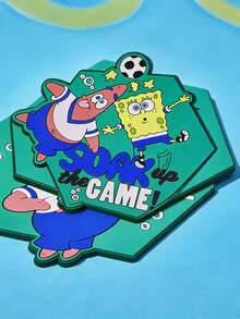 SpongeBob SquarePants | Joivida 1 Pc Drink Coaster Set, Cute Cartoon Print, PVC Material, Protects Table Surface, Waterproof Easy Wipe, Table Surface Guard, For Party Hosts, Great Entertaining Item - Green - View 2