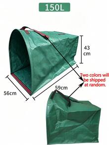 1pc Half-Round Double-Compartment Garden Leaf Bag, Upright And Lay-Flat Use, For Collecting Fallen Leaves, Weeds And Twigs Yard Waste Storage Bag - Multiple Styles - View 14