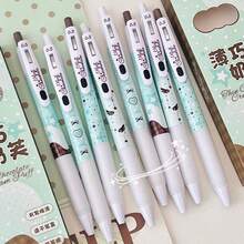 4pcs Thin Milk Cream Retractable Neutral Pens, 0.5mm Black Ink, Quick-Drying Ink, Clean Writing, No Smudging, Multiple Styles, Back To School Essentials, Office Supplies, Teacher Supplies, Kawaii School Supplies, Acrylic Paint, Christmas Gifts For Women, Highlighters - One Size - View 8