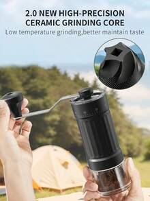 Brutelle Portable Manual Coffee Grinder, Quick Grinding, Adjustable Grind Size, Suitable For Cafes, Coffee Corners And Home - Hand Crank - View 2