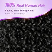 VALLBEST 120g Curly Crochet Human Hair, Knotless Pre-Bunched Feather Crochet Human Hair Bundles, 18 Inch Invisible Miracle Knot Reusable Natural Black - Natural Black - View 5