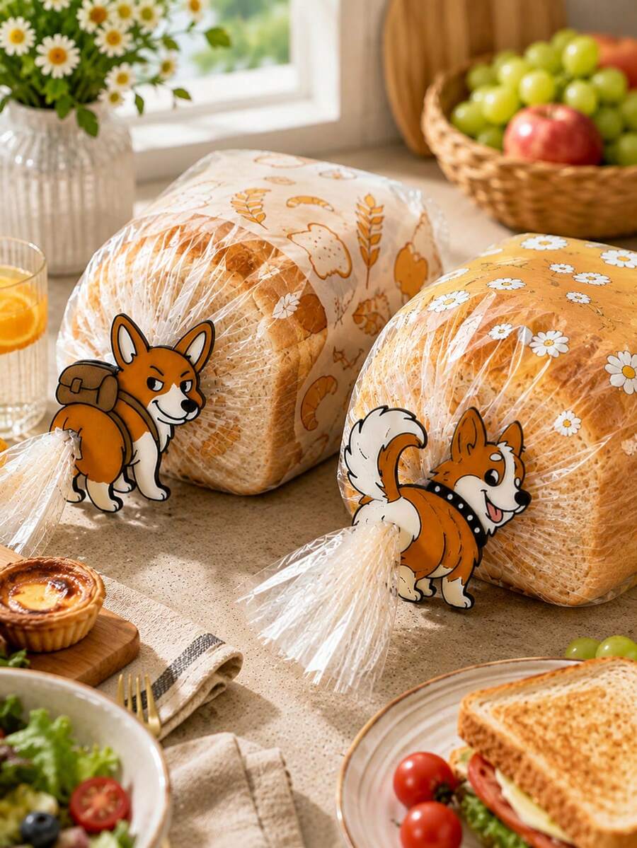 Corgi Butt Bread Clip & Snack Holder - 3D Printed Corgi Shaped Plastic Bag Holder With Corgi Butt Design, Lightweight Kitchen Storage Accessory, Suitable For Bread, Snacks, Cabinet Decor - Pet Lover Gift, Corgi Themed Home Decor - Multicolor - View 1