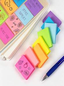 8 miếng (800 tờ) giấy ghi chú tự dính màu sáng 1.5x2 inch, hỗ trợ học tập, hệ thống nhắc nhở, sổ ghi chú dán, giấy ghi chú mini, giấy ghi chú nhiều màu, giấy ghi chú bắt mắt, giấy ghi chú bền, bề mặt chống bám bẩn, phù hợp cho học sinh và nhân viên văn phòng - mặc định - Xem 5