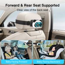 Car Baby Monitor Camera, 122° Wide Angle Rear Seat Child Monitoring Camera With Infrared Night Vision, Adjustable Car Interior Camera For Infants & Kids - White - View 8