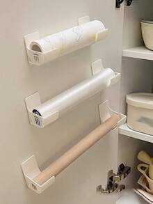 No-Hole Trash Bag Storage Rack Adjustable Spacing Kitchen Storage Rack Suitable For Trash Bags Plastic Wrap Umbrellas Rolling Pins Storage Protable Kitchen Organizer Sink Storage Rack Home Kitchen Essentials Accessories - Multicolor - View 7