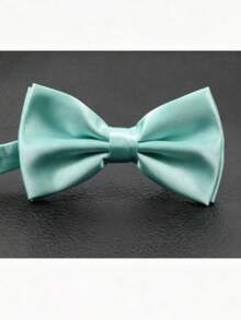 1pc Men's Solid Color Minimalist Soft Skin-Friendly Foldable Polyester Bow Tie, Suitable For Daily Wear And Party Outfits - Multicolor - View 8