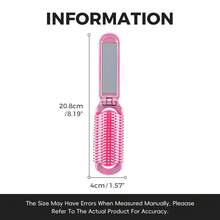 Miniso The Powerpuff Girls 2-In-1 Folding Hairbrush With Built-In Mirror, Portable Pocket Air Cushion Massage Comb, Suitable For Girls' Travel And Daily Use - Multicolor - View 11