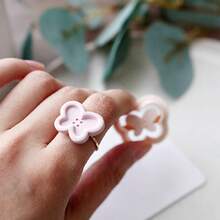 Mini Cute Button Shaped Polymer Clay Cutters, Flower, Butterfly, Rabbit, Heart, Star, Gourd, Four-Leaf Clover Clay Cutter Set, DIY Soft Clay Earrings, Jewelry Making, Pendant Keychain Handmade, Suitable For Resin Crafts, 3D Printing Process, Clean Cut, Reusable Handmade Tools - Mini Cute Button - View 4