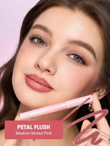 SHEGLAM [2Pcs] Marshmallow Puff Lip Blur Pen & Cloudline Blur Lip Liner Bundle Set - Petal Flush+331 Berry Mousse - View 3