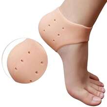 3 Pairs Heel Protectors, Soft Breathable Anti-Slip Heel Pads, Unisex, Suitable For Daily Shoes And High Heels - Apricot - View 3