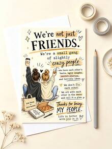 Humorous Best Friend Greeting Card, We Are More Than Just Friends Friendship Thank You Card, Women Best Friend Birthday Gift, Touching Memorial Card For Special Occasions - Multicolor - View 5