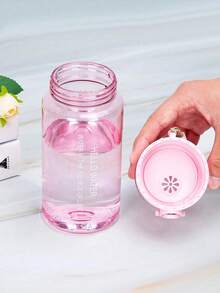 1PC 550ml/780ml Outdoor Sports Large Capacity Water Bottle, Stylish And Simple Transparent Drop-Proof And Leak-Proof High Temperature Resistant Mug, Portable Straight Drinking Pop-Up Lid Mug With Carrying Strap, For Travel And Fitness - Multicolor - View 8