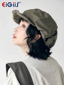 EIGIIS Unisex Newsboy Cap Classic Vintage Eight-Panel Hat - Multicolor - View 1