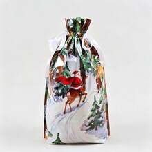 2pcs/5pcs/10pcs Multi-Color Multi-Style Drawstring Christmas Gift Bags, 3D Drawstring Bags, Extra Large Christmas Gift Packaging Bags, Wine Bottle Packaging Decorative Bags - Multiple Styles - View 12