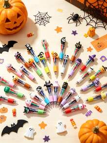 Fun Halloween 4-Color Pen, Switchable Multiple Colors In One Pen, Full Of Festive Atmosphere, Perfect For Daily Notes And Holiday Gifts - Multicolor - View 9