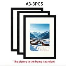 1/2/3pcs Black Wooden Photo Frames, Commemorative Photo Frames, Suitable For Any Decor Style And Photo Theme, Gift And Holiday Decoration 30x40cm Picture Frame, A4 (With Stand) Certificate Frame, A3 Poster Picture Frame, Home Decor Accessories - Black - View 29