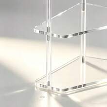 Acrylic Triangle Storage Rack, Multi-Layer Desktop Organizer For Cosmetics, Kitchen & Bathroom Corner Shelf, Space-Saving Display Stand For Perfume, Skincare & Jewelry - Multi-color - View 3