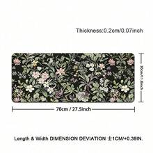 Green Leaves And Pink Flowers Mouse Pad Gamer XL Large Mousepad XXL Mechanical Keyboard Pad Natural Rubber Non-Slip Soft Table Mat - View 11