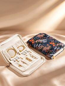 Book-Style Jewelry Organizer Bag Loose-Leaf Partitioned Storage Ring Earring Necklace Anti-Tangle Portable Organizer Pouch - Multicolor - View 3