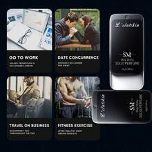 Pheromone Solid Cologne For Men | Long-Lasting Matte Non-Greasy Body Lotion, Travel Size Daily Grooming Essential, Korean Skincare - 10g - View 6