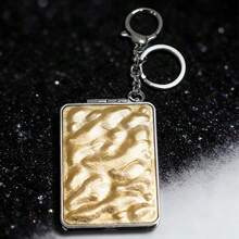 2PCS/Set High Gloss Water Ripple Double-Sided Mirror Portable Flip Cover Handheld Makeup Mirror Keychain Pendant Mirror Bag Decoration Makeup Mirror - Multicolor - View 6