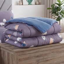 Edredón Matrimonial de Lujo Doble Vista Piel de Ángel, Suave y Acolchado, Incluye Edredón Relleno, 2 Fundas de Almohada, Sábana Superior y Sábana Ajustable (5 Piezas en Total) - Verde Agua - Ver 7