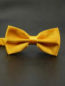 1pc Men's Solid Color Minimalist Soft Skin-Friendly Foldable Polyester Bow Tie, Suitable For Daily Wear And Party Outfits - Multicolor - View 13