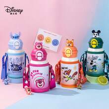 Disney Stitch Kids Insulated Water Bottle, 316 Stainless Steel, Portable With Cover And Straw, 530ML, For Students - Multicolor-530ml - View 2