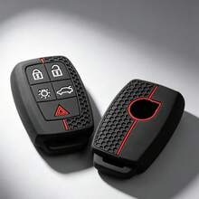 New Silicone Cover For Car Remote Key Fob, Compatible With For Volvo Models Like XC90, C70, S60, D5, V50, S40, And C30, Featuring 5 Buttons - black - View 3