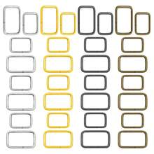 32pcs 25mm/32mm Alloy Square Buckle Rings, Suitable For Bag Strap Connectors, DIY Keychain Crafts, Wallet Making Accessories, Dog Leash, Backpack Hardware Accessories, Belt Buckle Rings (4 Colors Available) - Square Buckle - View 8