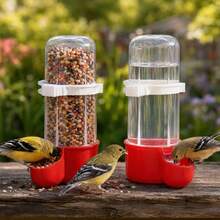 3pcs Bird Feeding & Watering Set (2 Feeders + 1 Feeding Scoop) Automatic Pet Parrot Feeder & Water Dispenser Combo - one-size - View 7