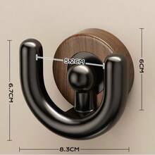Vintage Wood Grain Base U-Shaped Suction Cup Slippers Rack, Rotatable & Removable Wall-Mounted Hook, Floating Drainage Storage For Slippers, Bathroom Corner Wall Storage Rack - Multicolor - View 14