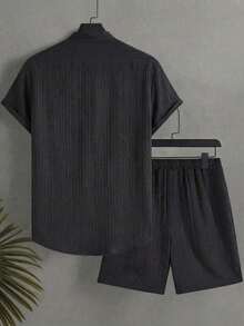 Impala Men Shirt Co-Ords - Black - View 6
