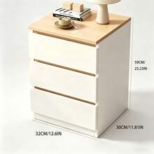 1pcs Modern Minimalist Nightstand, Multi‑Layer Storage Cabinet, Large Capacity, Sturdy Construction, For Storing Personal Items, Suitable For Bedroom, Office, Guest Room And More - White - View 8