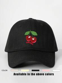 1件印花 CHERRY 櫻桃棒球帽，戶外可調節防曬休閒帽，適合春夏/秋季旅行、海灘度假，Y2K 風格青年帽 - 棒球帽 - 查看 21