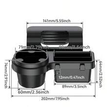 1PC Multi-Function Car Storage Box - Integrated Cup Holder, Beverage Holder, Window Side Phone Slot And Hanging Storage Rack; Made Of Durable ABS Material, Easy Installation, Space-Saving Design - A - View 7