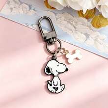 SNOOPY 2pcs Creative Cute Cartoon Metal Keychain, Personalized Cartoon Peripheral, Couple Backpack Decoration Pendant, Handbag Charm - Multicolor - View 11