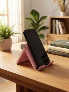 2/1pc Portable Desktop Phone Stand, ABS Material, Adjustable Angle, Compact And Lightweight, Suitable For Smartphones - Multicolor - View 2