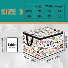 Multi-Size Options, Fun Cartoon Print Foldable Storage Box With Zipper Handle, Upgraded Fabric Large Capacity Storage Bin, Suitable For Wardrobe, Dorm, Underbed Storage, Organizing Clothes, Bedding, Toys, Miscellaneous Items, Home Moving Organization Storage Box - Multi-color - View 16